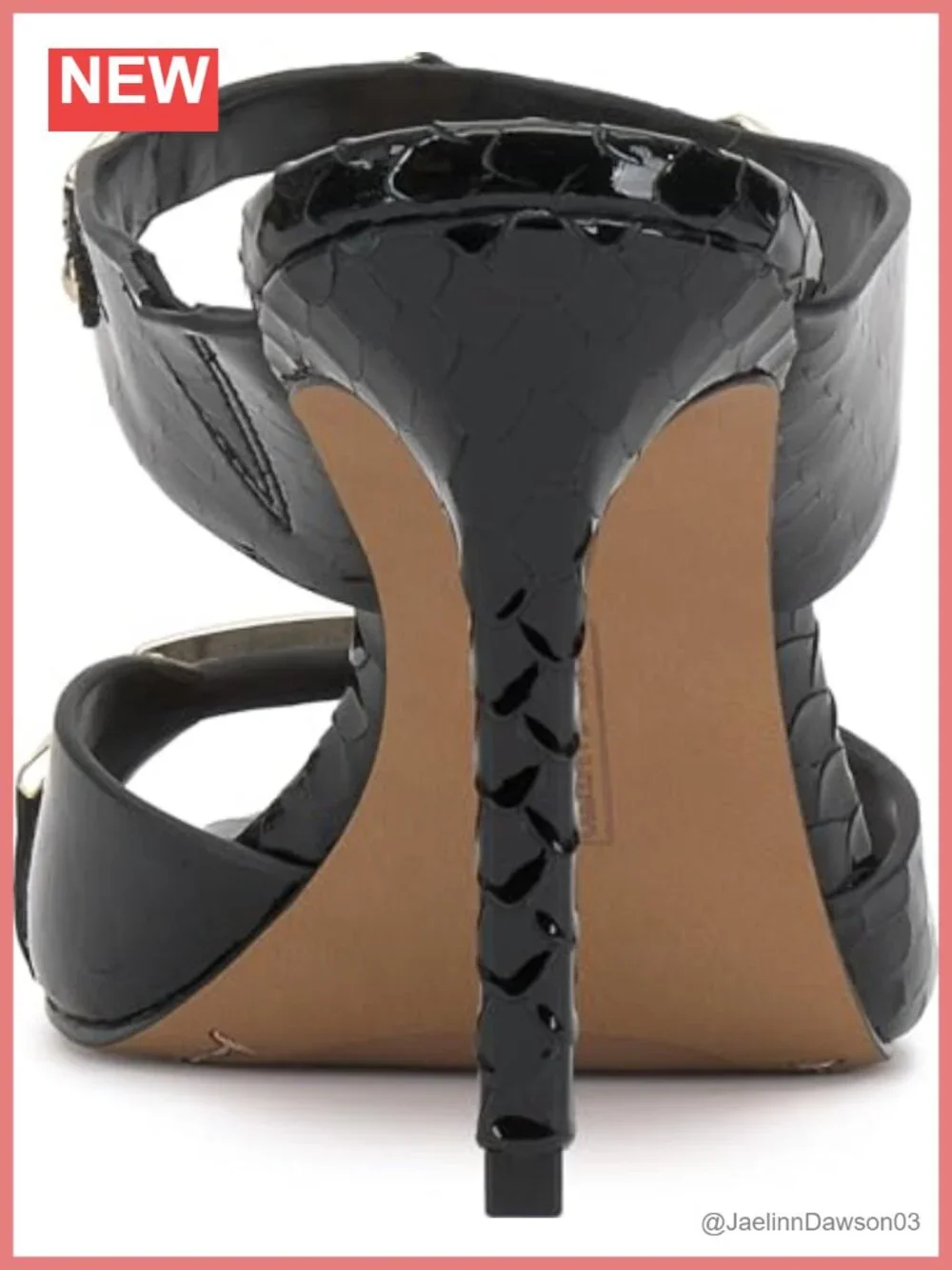 Leather Stiletto Heel Open Toe Slingback Sandals 3.5IN Heels Party